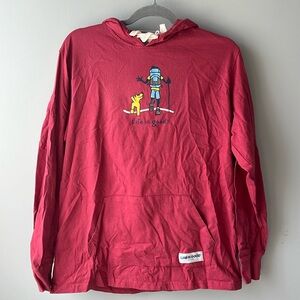 Life is Good Men’s hooded tee like new hiker